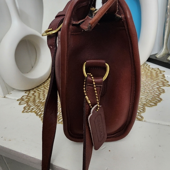 Vintage COACH Brighton Bag Burgandy - Picture 10 of 13